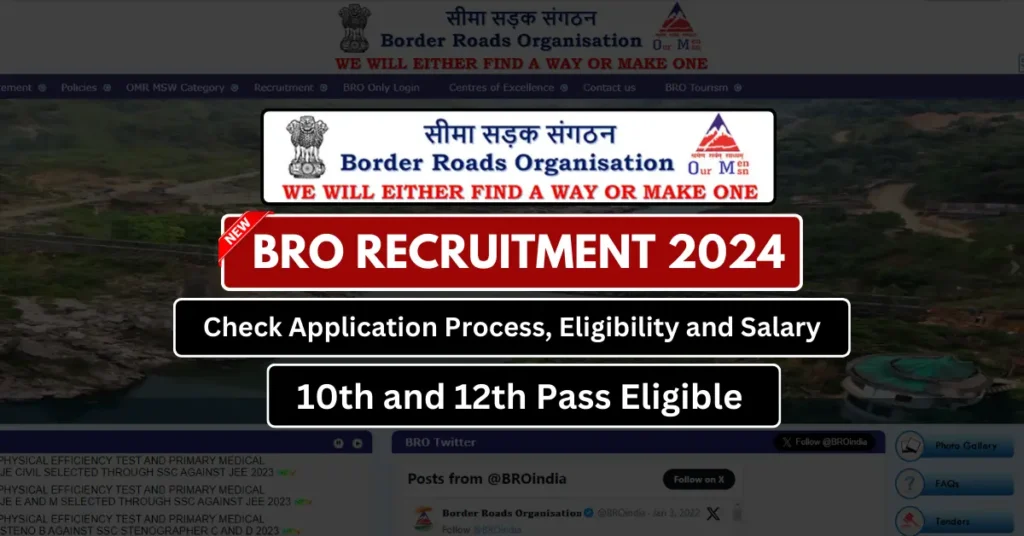 BRO Recruitment 2024 Apply Online, Check Notification, Eligibility, Salary Structure