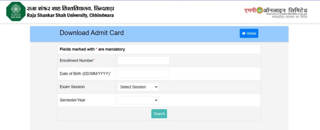 How to Download Chhindwara University Admit Card 2024
