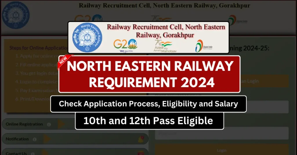 RRC North Eastern Railway Requirement 2024, Check Vacancy, Salary and notification